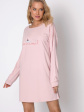 Koszula nocna damska Aruelle Pauline Nightdress XS-2XL - kolor baby pink, długi rękaw