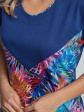 piżama damska kolorowe liście cana 517 kr - kolor ciemny niebieski