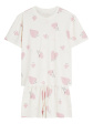 Piżama Henderson Ladies 44498 Elain S-3XL - kolor pink, krótki rękaw