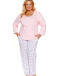 Nap Różowa Piżama Plus Size Z Bawełny, piżamy