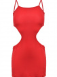 Koszula nocna damska Halka Linda - kolor czerwony, ramiączko
