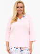 Piżama Cornette 389/455 Nancy 3/4 3XL-5XL Damska - kolor różowy, 3\\4 rękaw