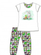 Piżama Girl Kids 487/84 Bunny - kolor biały, krótki rękaw