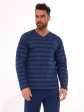 Piżama Cornette Various 139/47 3XL-5XL Męska - kolor granatowy, długi rękaw