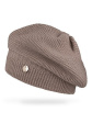 Czapka AJS 50-293 Damska - kolor cappuccino