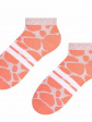 stopki damskie socks 114 - kolor pomarańczowy/beżowy 035