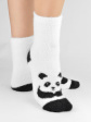 skarpety damskie sp029 puchate panda - kolor ecru