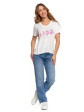 T-SHIRT Damski Z Nadrukiem Z Wiskozy BD1800-008