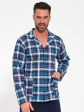 Piżama Cornette 114/86 3XL-5XL Rozpinana - kolor granatowy, rozpinane