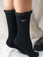 skarpety qr-260536 falbanka - kolor black