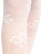 rajstopy cornelia komunijne rm006 - kolor biały/kwiatki