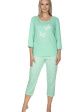 piżama damska 642 3/4 - kolor zielony