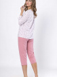 Piżama Leveza 1636 Dobrusia 3/4 M-2XL, rozpinana do szpitala