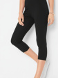 Legginsy Gładkie Le002 3/4 - kolor czarny