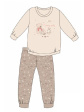 Piżama Girl Kids 594/165 Evening - kolor beżowy, długi rękaw