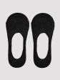 stopki niskie lureks sn014 - kolor czarny/srebrny lureks