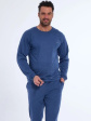Piżama Męska 322/288 Lofoten 2 - kolor jeans/melange, długi rękaw