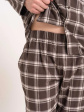 Piżama Męska PDM5700-003 Flanela - kolor brown, długi rękaw