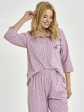 piżama taro 3435 jolie 3/4 s-xl z25/26 damska rozpinana - kolor różowy