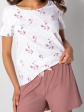 piżama juliet - kolor white-rose