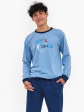 Piżama Fun&young BOY 998/57 Light - kolor niebieski melange, długi rękaw