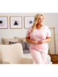 Nap Piżama Plus Size W Pięknym Różowym Kolorze