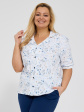 Piżama Cornette 347/347 Yvonne 3XL-5XL Rozpinana - kolor niebieski, rozpinana do szpitala