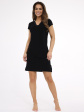 Koszula nocna damska Cornette Lady 271/241 Melanie S-2XL - kolor czarny, krótki rękaw