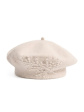 Czapka Beret ART OF Polo 26392 Rasso - kolor beżowy jasny, czapki i kapelusze