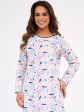 Koszula Cornette 770/456 Hannah 3XL-5XL Damska - kolor biały-różowy, długi rękaw