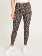 Legginsy Le010 Wzorowane - kolor brązowy, wzorzyste