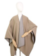Poncho ART OF Polo 23449 Eris - kolor beżowy ciemny