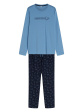 piżama henderson core 45503 furry m-3xl - kolor steel blue