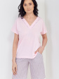 piżama damska 108 - kolor różowy/szary