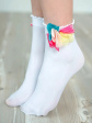 skarpetki dziewczęce hawai 40 den - kolor bianco/multicolor