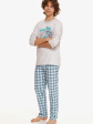 piżama chłopięca mario 2654 r.146-158 - kolor szary/melange