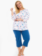 Piżama Cornette 732/452 Amelia 2 3/4 3XL-5XL Damska