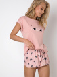 piżama aruelle mollie short xs-xl - kolor peach