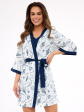 Szlafrok Cornette Lady 742/444 Olivia S-2XL - kolor ecru, szlafroki