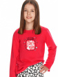 piżama dziewczęca livia 2590 r.122-140 - kolor malinowy