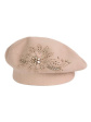 czapka beret art of polo 25279 penny - kolor ciemny beżowy