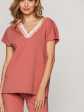 piżama damska 945  - kolor jasna terakota