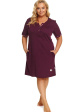 nap bordowa koszula nocna plus size