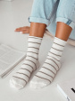 skarpety milena 0200-162 cienkie paski 37-41 - kolor ecru