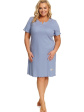 nap niebieska koszula nocna plus size