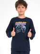 Piżama BOY Young 267/192 Gamepad - kolor granatowy, długi rękaw