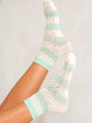 Skarpety Milena 0989-003 Paski 37-41 - kolor ecru-zielony