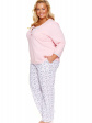 Nap Różowa Piżama Plus Size Z Bawełny
