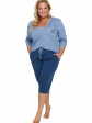 Nap Niebieska Piżama Plus Size
