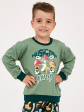 Piżama BOY Kids 976/164 Gang - kolor zielony/melange, długi rękaw